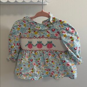 Floral Kids Matching Set with Pink and Blue Accents